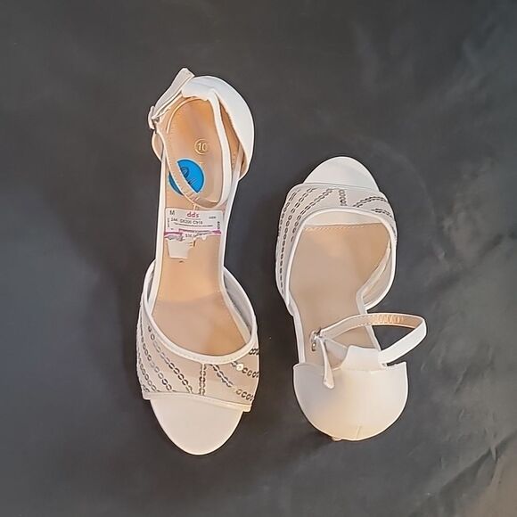 BRAND NEW RAMPAGE HIGH HEEL STILETTOS ADJUSTABLE BUCKLE STRAP SANDAL G1 - Picture 5 of 16